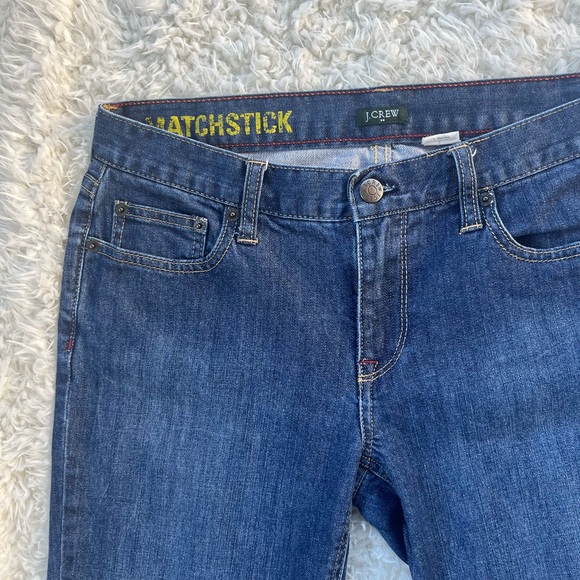 J. Crew Matchstick Slim Straight Leg Jeans Blue Mid Rise Medium Wash Size 29 EUC - Picture 2 of 4